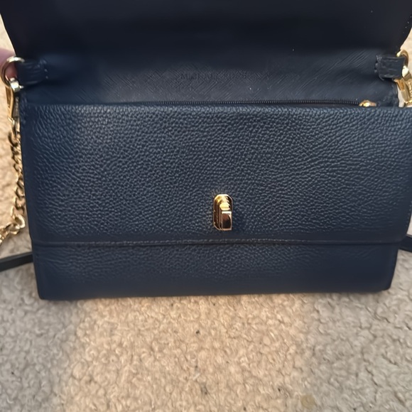 Michael Kors Crossbody Bag Size OS Color Blue Gold - Picture 11 of 13